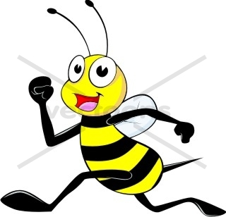 Bee Boy Running clip art. Bee Boy Running vector