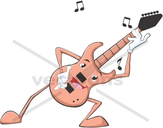 Happy ELECTRIC GUITAR Cartoon with legs - Others - Buy Clip Art | Buy  Illustrations Vector | Royalty Free