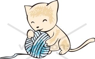 ball of yarn clip art cat