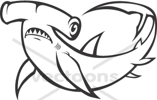 Download Wild Hammerhead Shark In Black Animals Buy Clip Art Buy Illustrations Vector Royalty Free